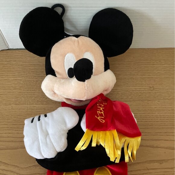 Mickey Mouse 3D Christmas Stocking Plush 20in Red Yellow Authentic Disney Parks - Picture 3 of 10